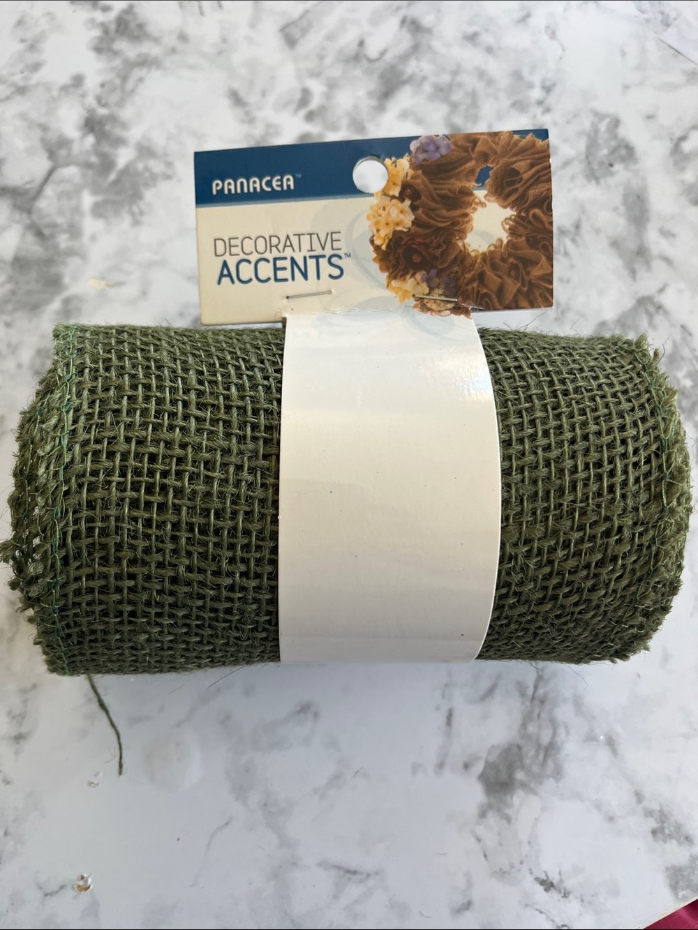 Olive Green Decorative Burlap Ribbon - Rustic Home Accent